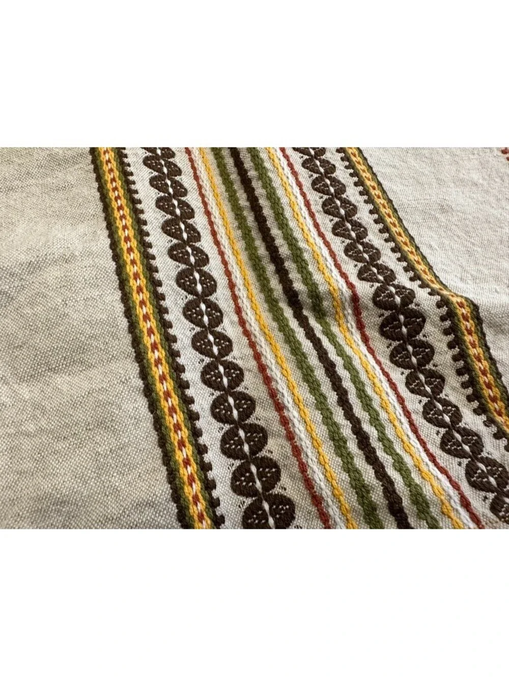 2 Large Table Runners Brown 61 x 24.5 Vintage?